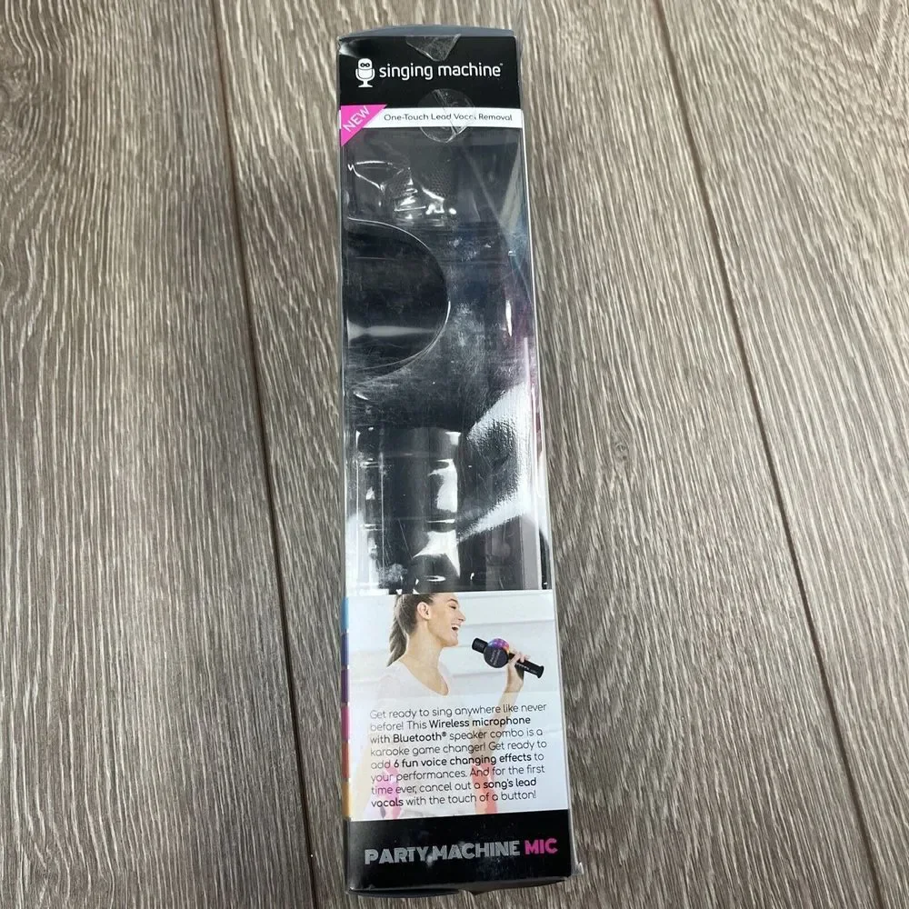 Party Machine Singing Machine Wireless Microphone LED Lights‎ Bluetooth Speaker